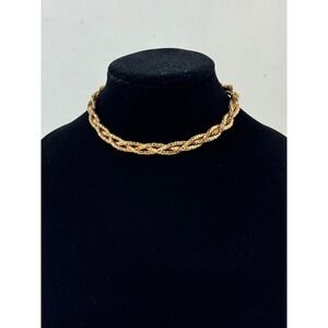 Bigney  12kt vtg Gold Filled Braided Choker Necklace